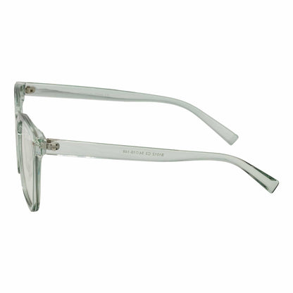 NEWPORT - Oversize Large Modern Square Glasses Clear Green Clear Lens