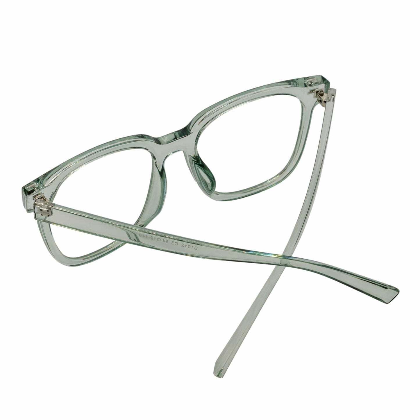 NEWPORT - Oversize Large Modern Square Glasses Clear Green Clear Lens