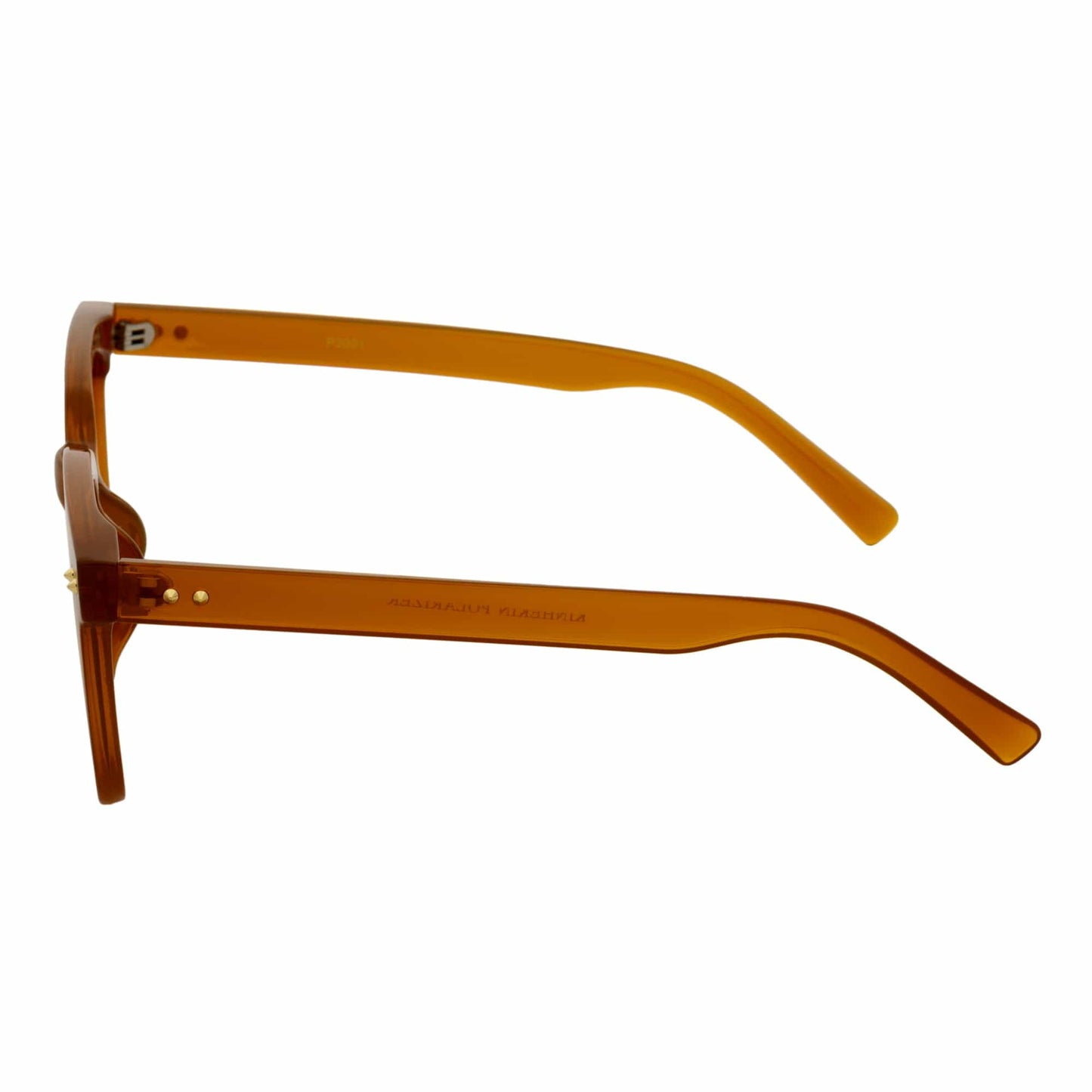 BELMONT - Polarized Classic Retro Horn Rimmed Jelly Brown Green Tint