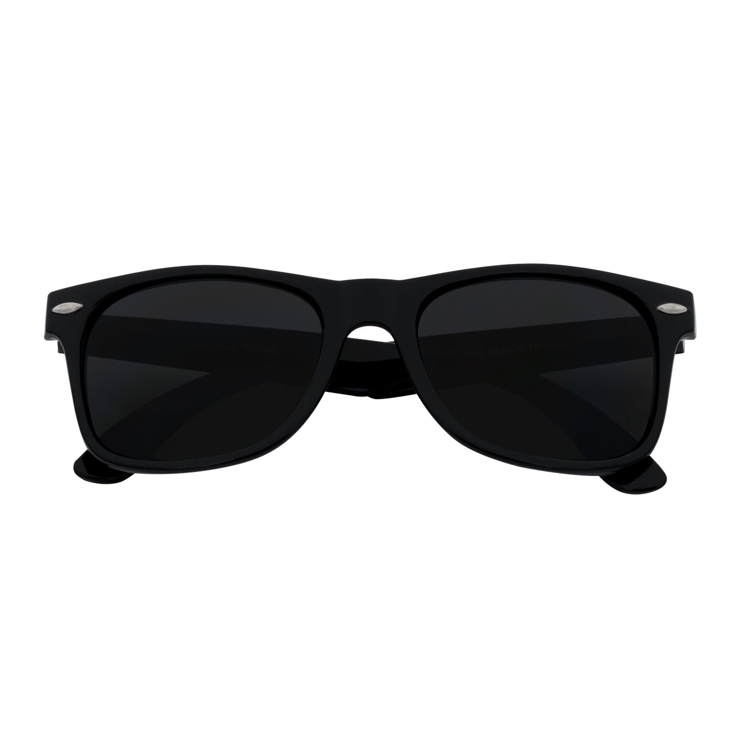 BLACKJACK - Classic Original Retro Horn Rimmed Sunglasses Gloss Black Smoke