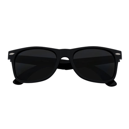 BLACKJACK - Classic Original Retro Horn Rimmed Sunglasses Gloss Black Smoke