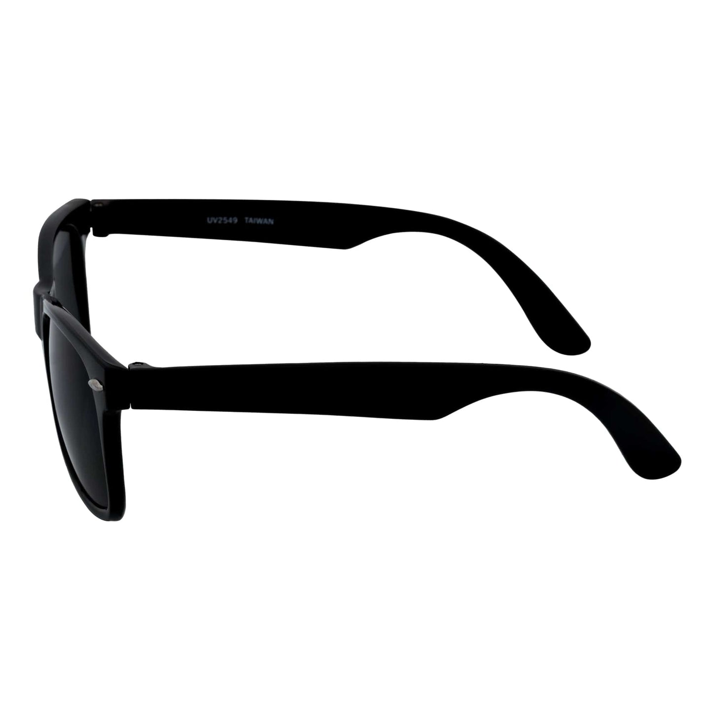 BLACKJACK - Classic Original Retro Horn Rimmed Sunglasses Gloss Black Smoke