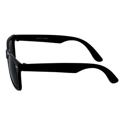 BLACKJACK - Classic Original Retro Horn Rimmed Sunglasses Gloss Black Smoke
