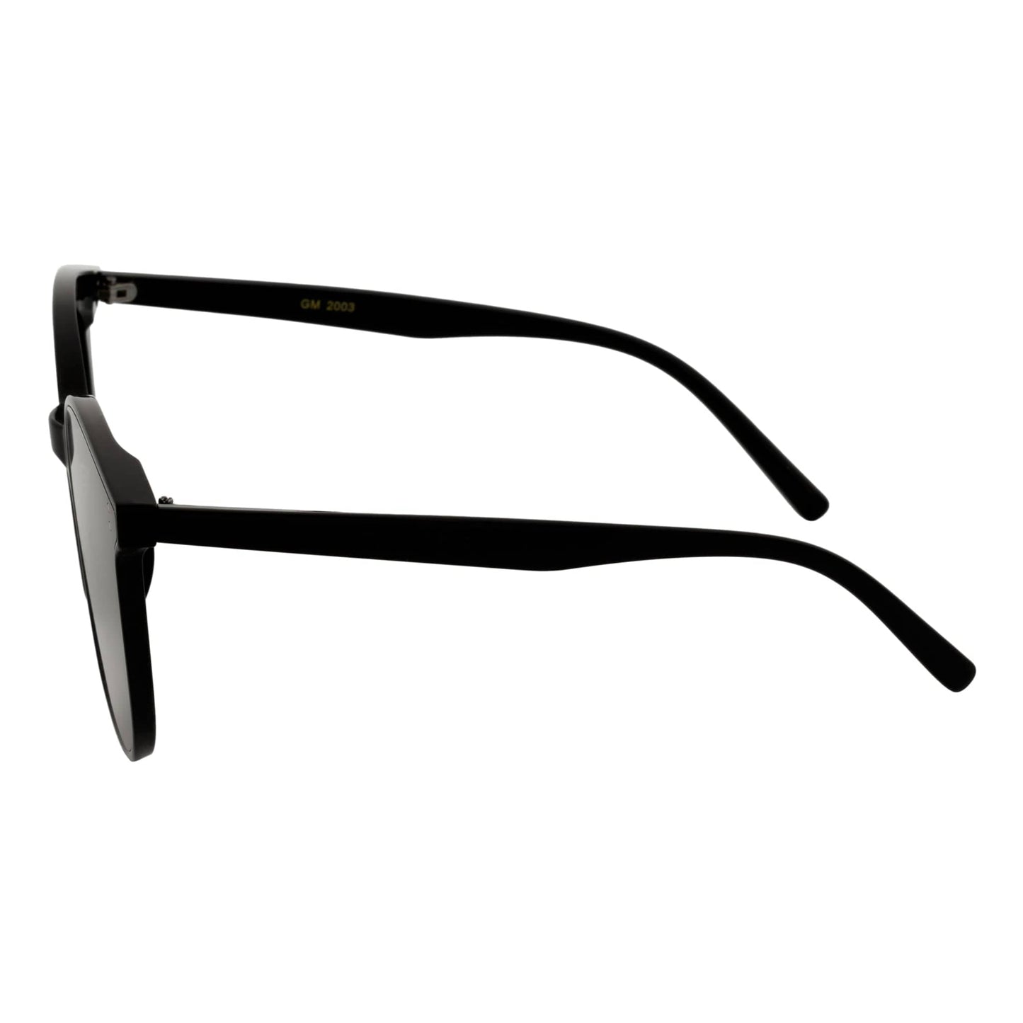 CIARA - Polarized Womens Oversize 2 Pin Cat Eye Sunglasses Black Smoke