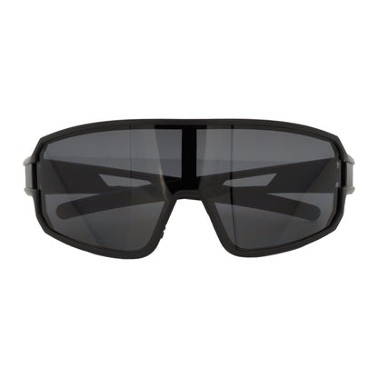 CYCLONE - Rectangle Sports Shield Sunglasses Matte Black Dark Smoke Tint