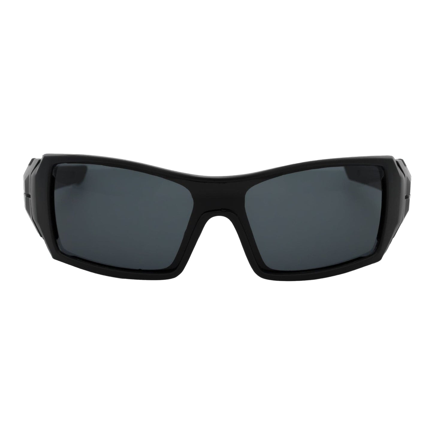 FUEL - Modern Sports Wraparound Single Lens Sunglasses Matte Black Smoke Tint
