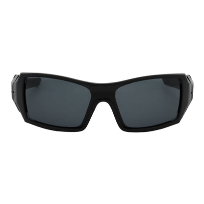 FUEL - Modern Sports Wraparound Single Lens Sunglasses Matte Black Smoke Tint