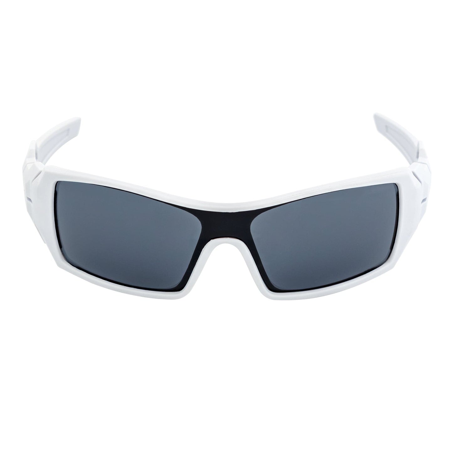 FUEL - Modern Sports Wraparound Single Lens Sunglasses Matte White Smoke Tint