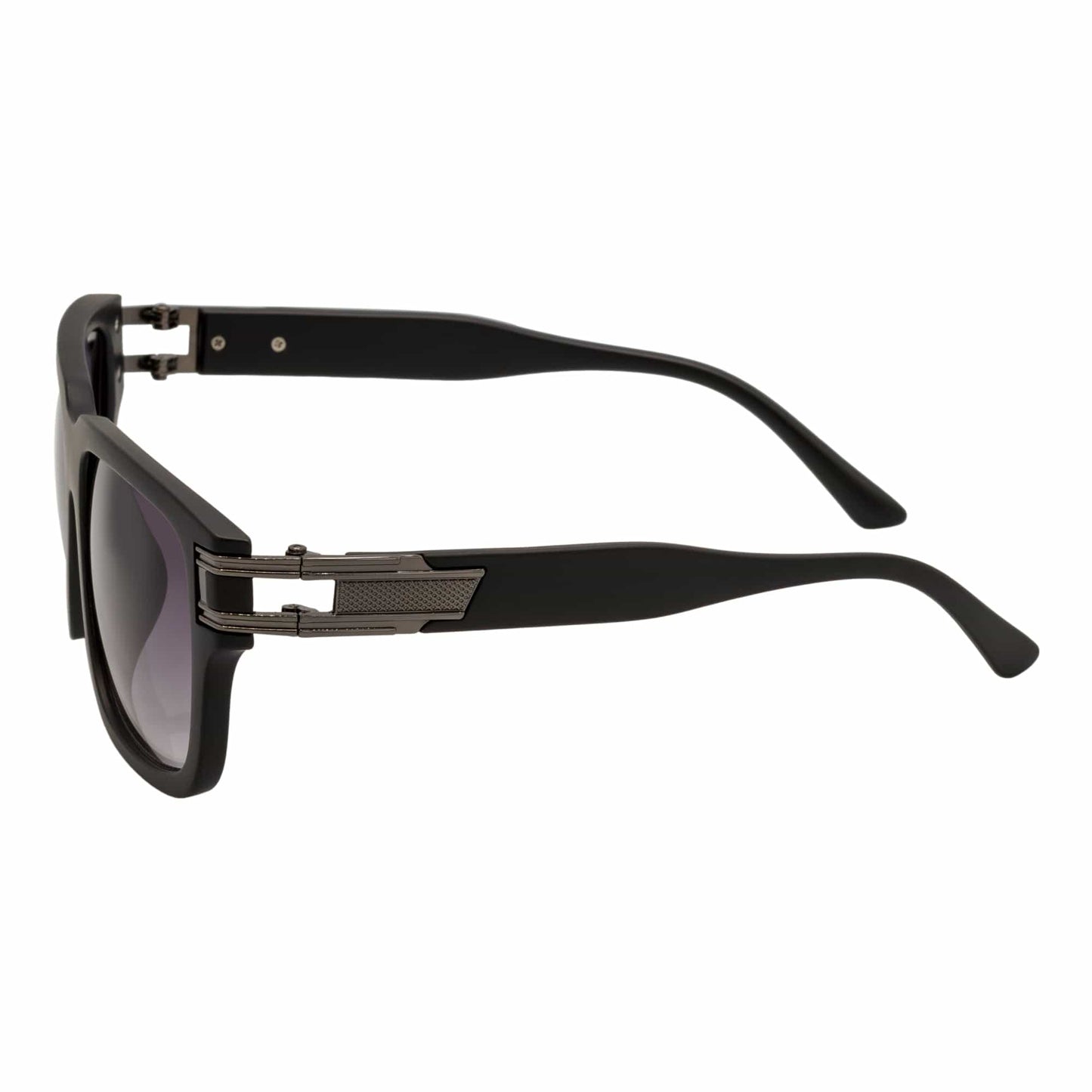 IMPERIAL - Square Two-Tone Metal Square Sunglasses Black-Gunmetal Lavender