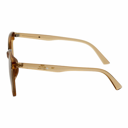 KARA - Polarized Womens Oversize Square Cat Eye Sunglasses Clear Brown Amber
