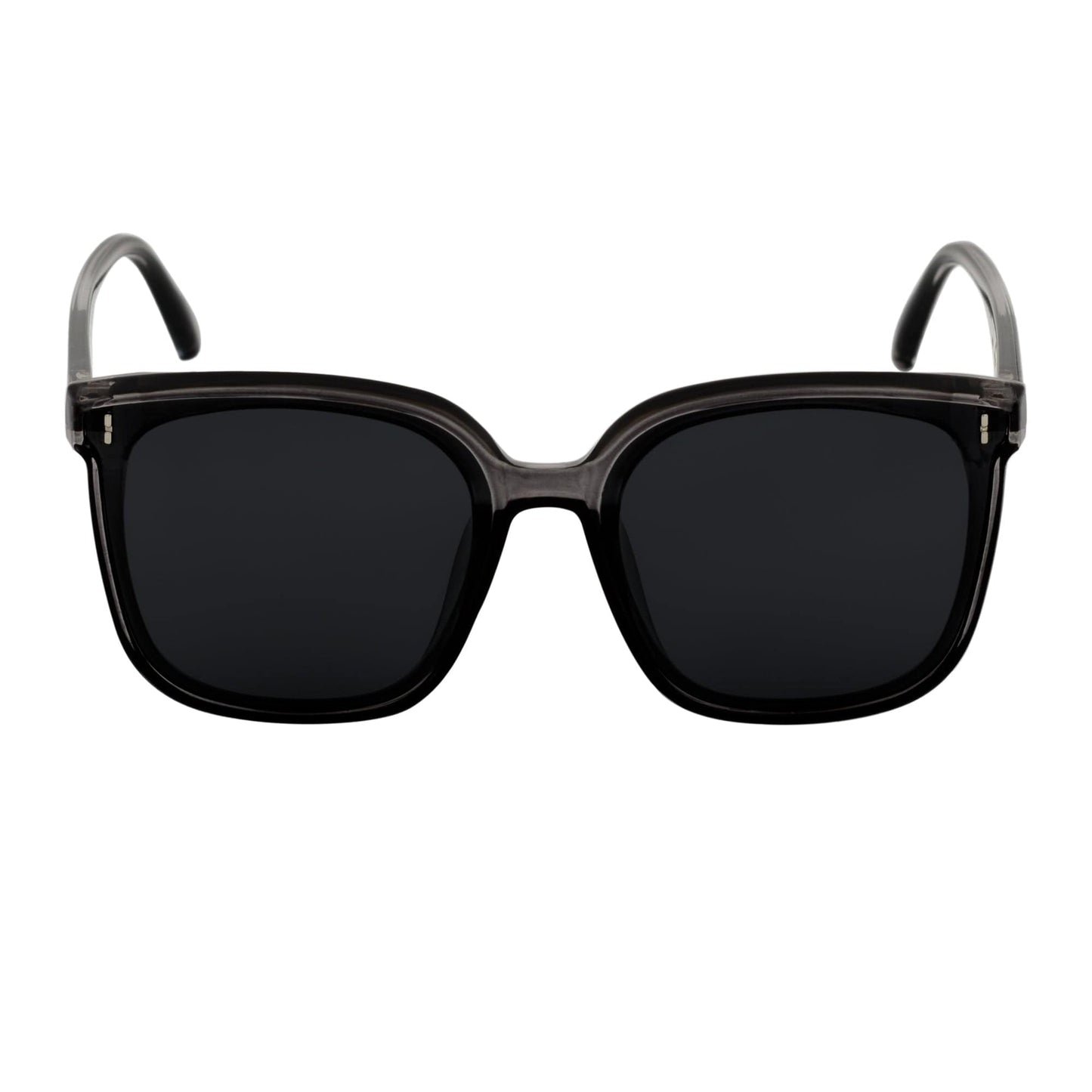 KARA - Polarized Womens Oversize Square Cat Eye Sunglasses Clear Gray Smoke