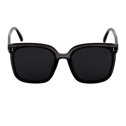 KARA - Polarized Womens Oversize Square Cat Eye Sunglasses Clear Gray Smoke
