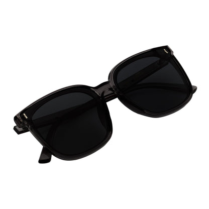 KARA - Polarized Womens Oversize Square Cat Eye Sunglasses Clear Gray Smoke