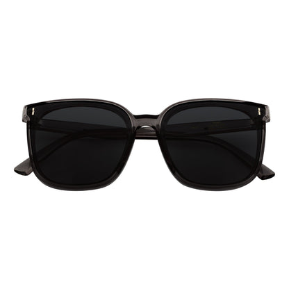 KARA - Polarized Womens Oversize Square Cat Eye Sunglasses Clear Gray Smoke