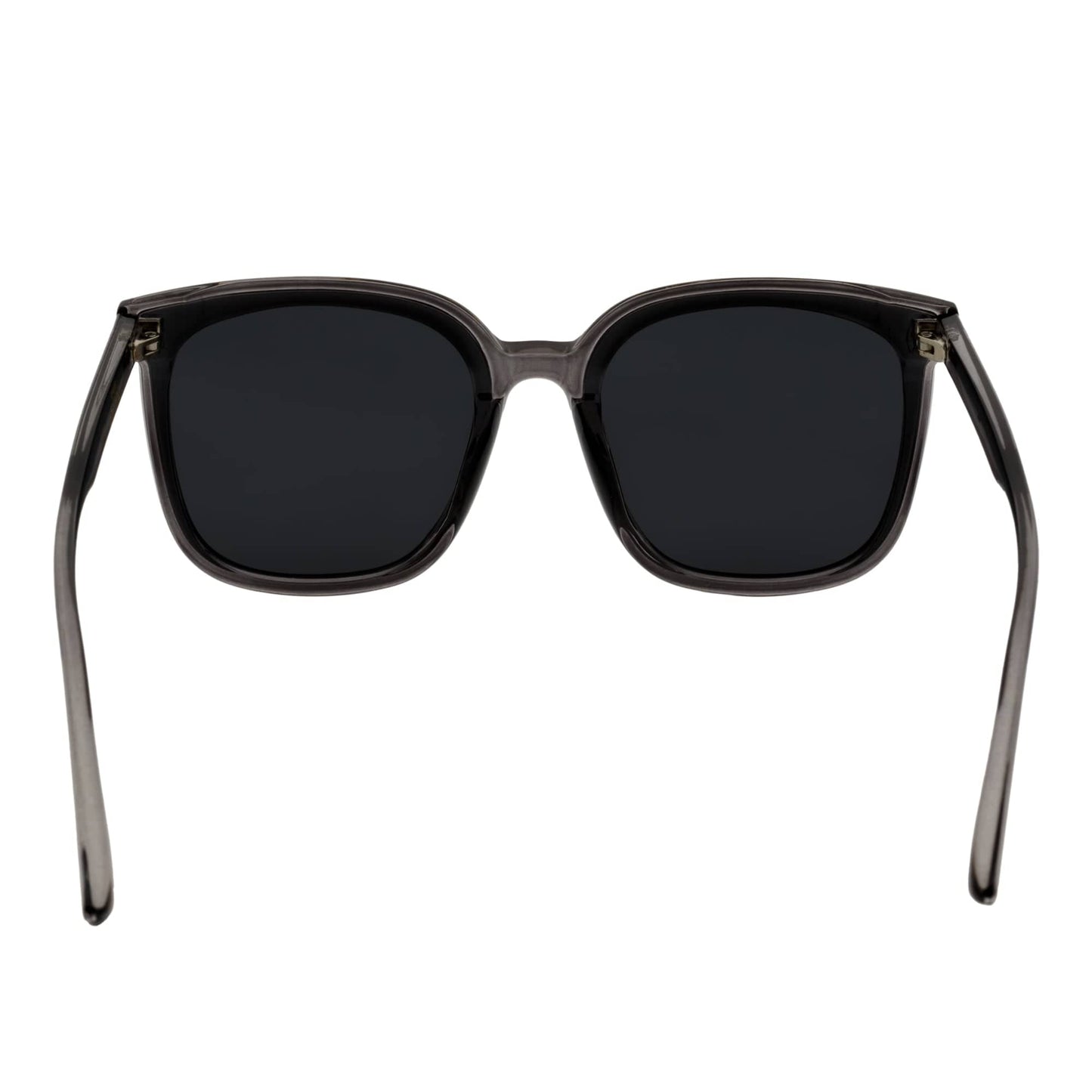 KARA - Polarized Womens Oversize Square Cat Eye Sunglasses Clear Gray Smoke