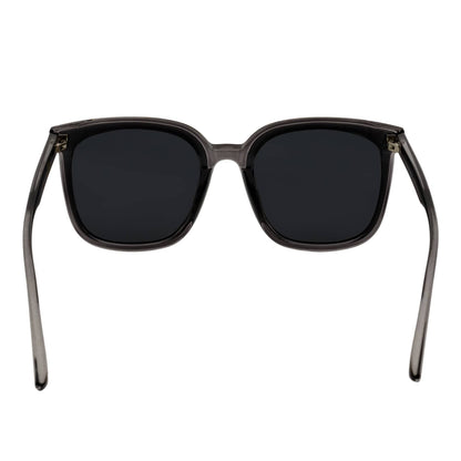 KARA - Polarized Womens Oversize Square Cat Eye Sunglasses Clear Gray Smoke