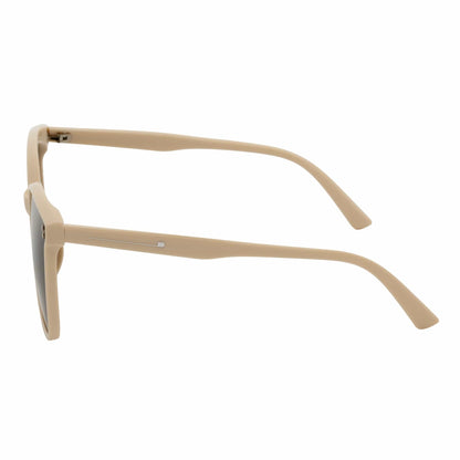 KARA - Polarized Womens Oversize Square Cat Eye Sunglasses Creme Smoke