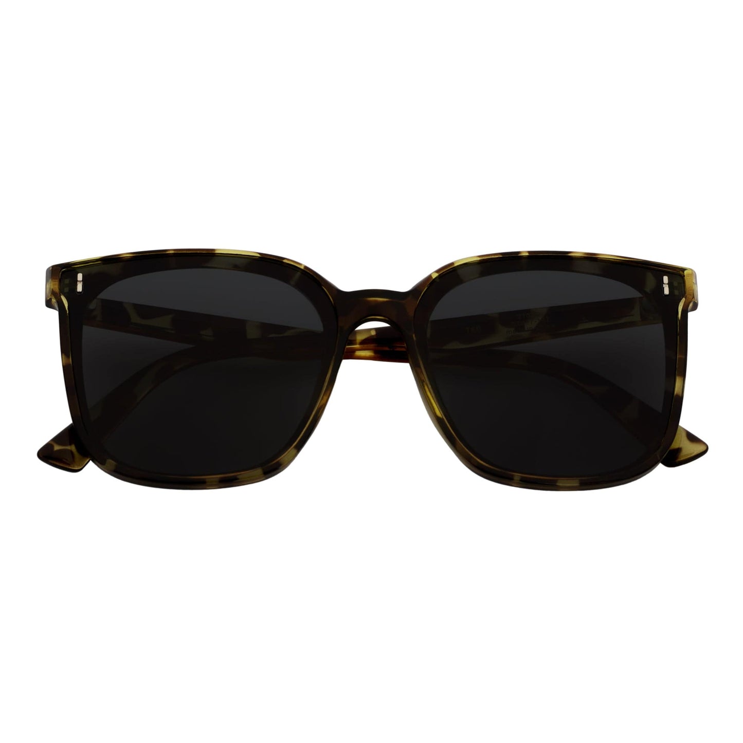 KARA - Polarized Womens Oversize Cat Eye Sunglasses Green Tortoise Smoke