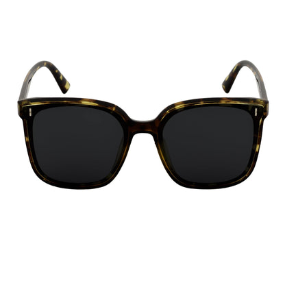 KARA - Polarized Womens Oversize Cat Eye Sunglasses Green Tortoise Smoke