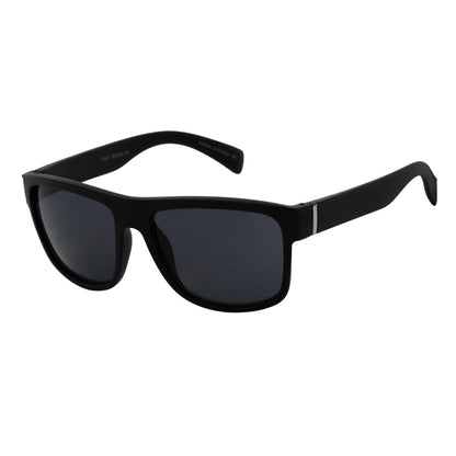 KENT - Modern Flat Top Horn Rimmed Sunglasses Matte Black Dark Smoke Tint