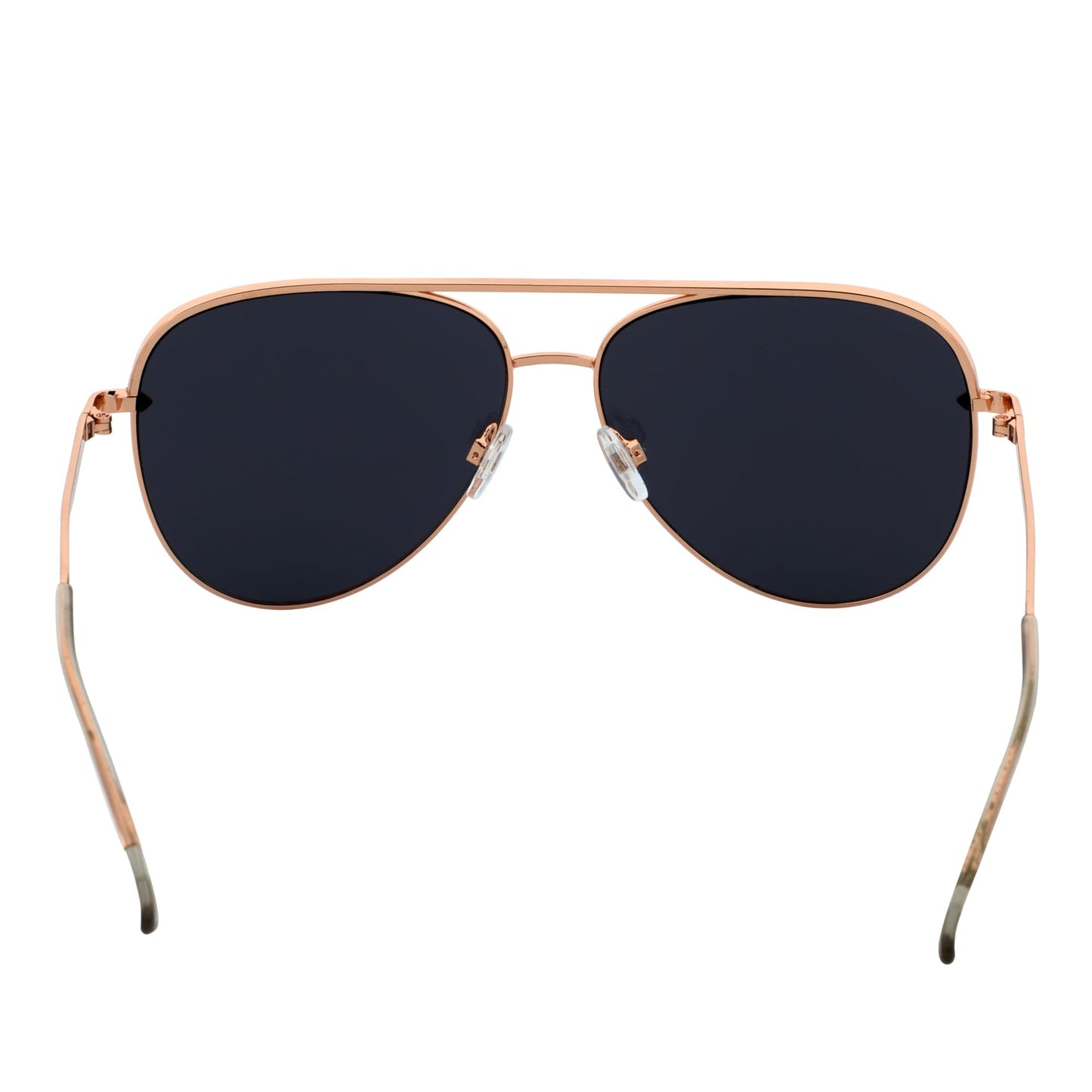 KEY - Oversize Large Flat Lens Metal Aviator Sunglasses Gold Silver Mirror