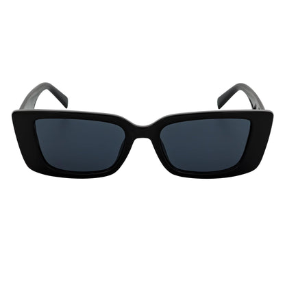 MODCAT - Small Cat Eye Rectangle Sunglasses 90s Fashion Gloss Black Smoke