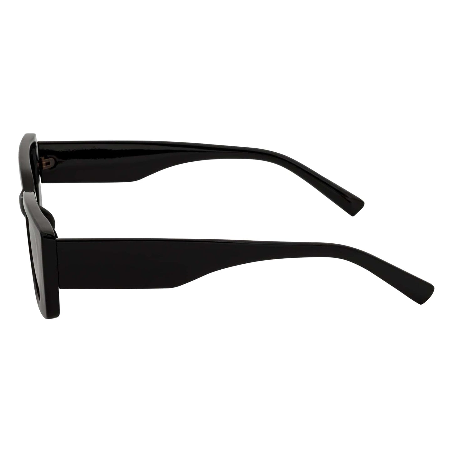 MODCAT - Small Cat Eye Rectangle Sunglasses 90s Fashion Gloss Black Smoke