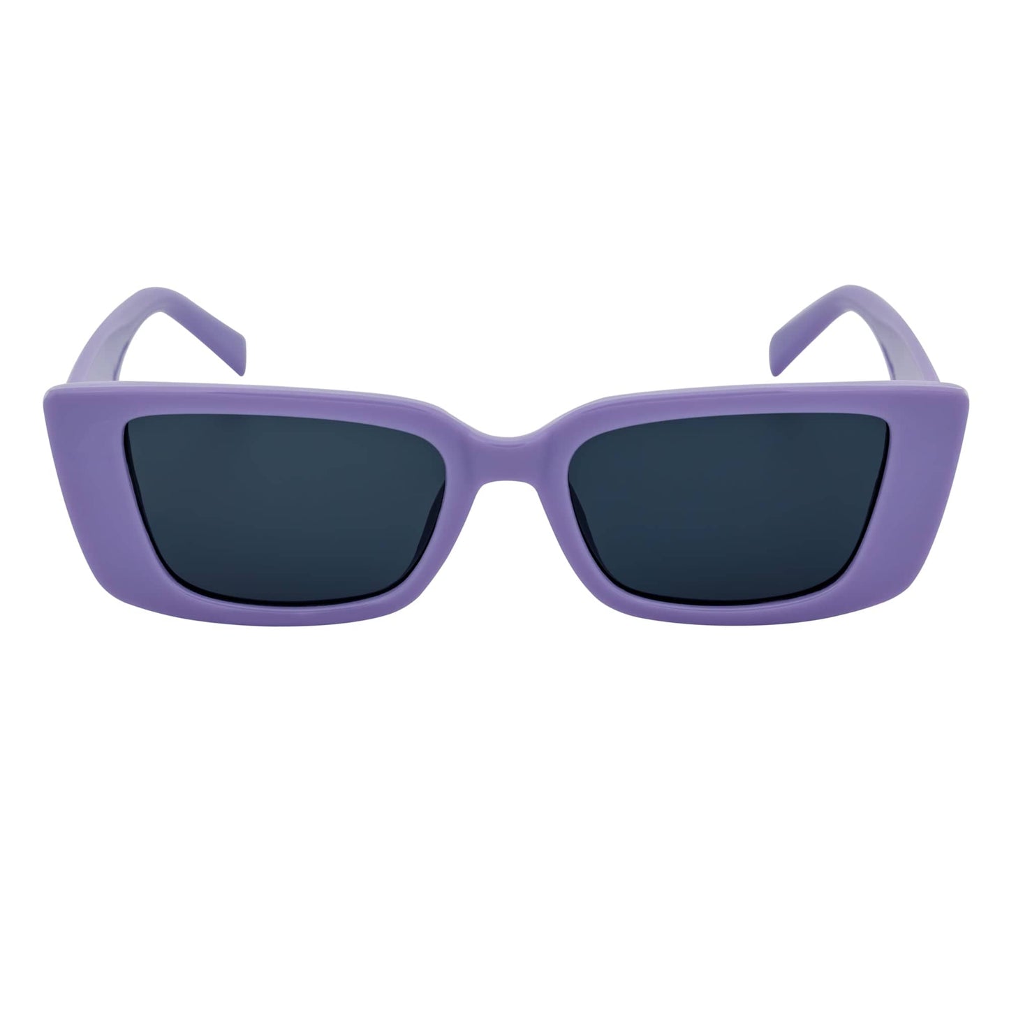 MODCAT - Small Cat Eye Rectangle Sunglasses 90s Fashion Purple Smoke Tint