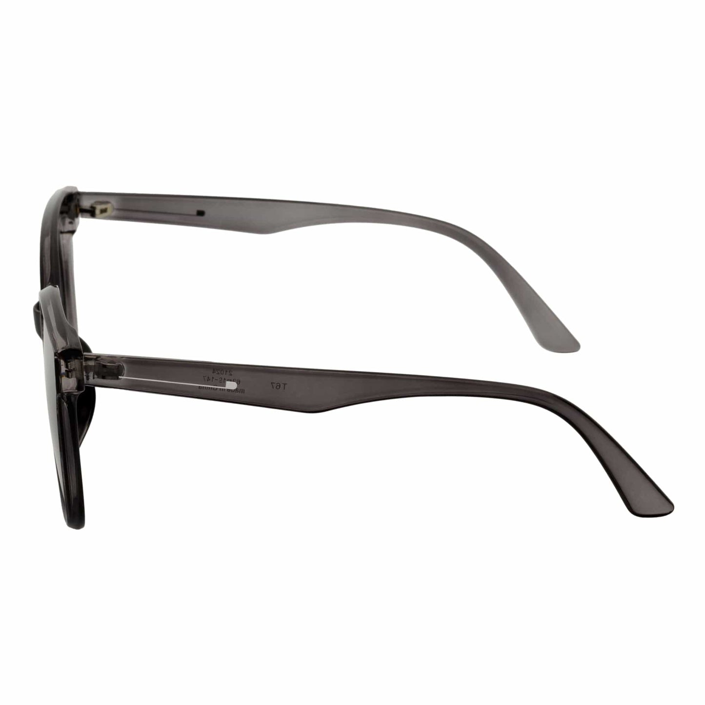 MYA - Polarized Womens Oversize 3 Pin Cat Eye Sunglasses Clear Gray Smoke