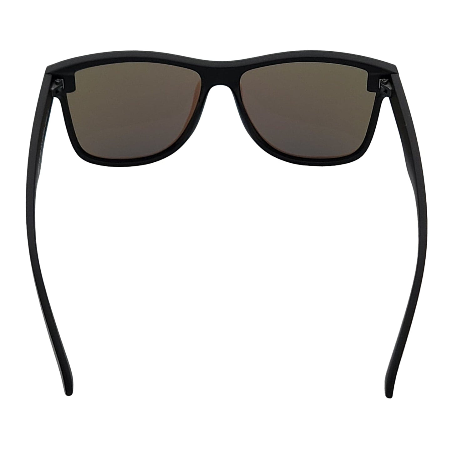 PRIME TIME - Polarized Flat Lens Sunglasses Matte Black Blue Mirror