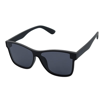 PRIME TIME - Polarized Flat Modern Lens Sunglasses Matte Black Dark Smoke