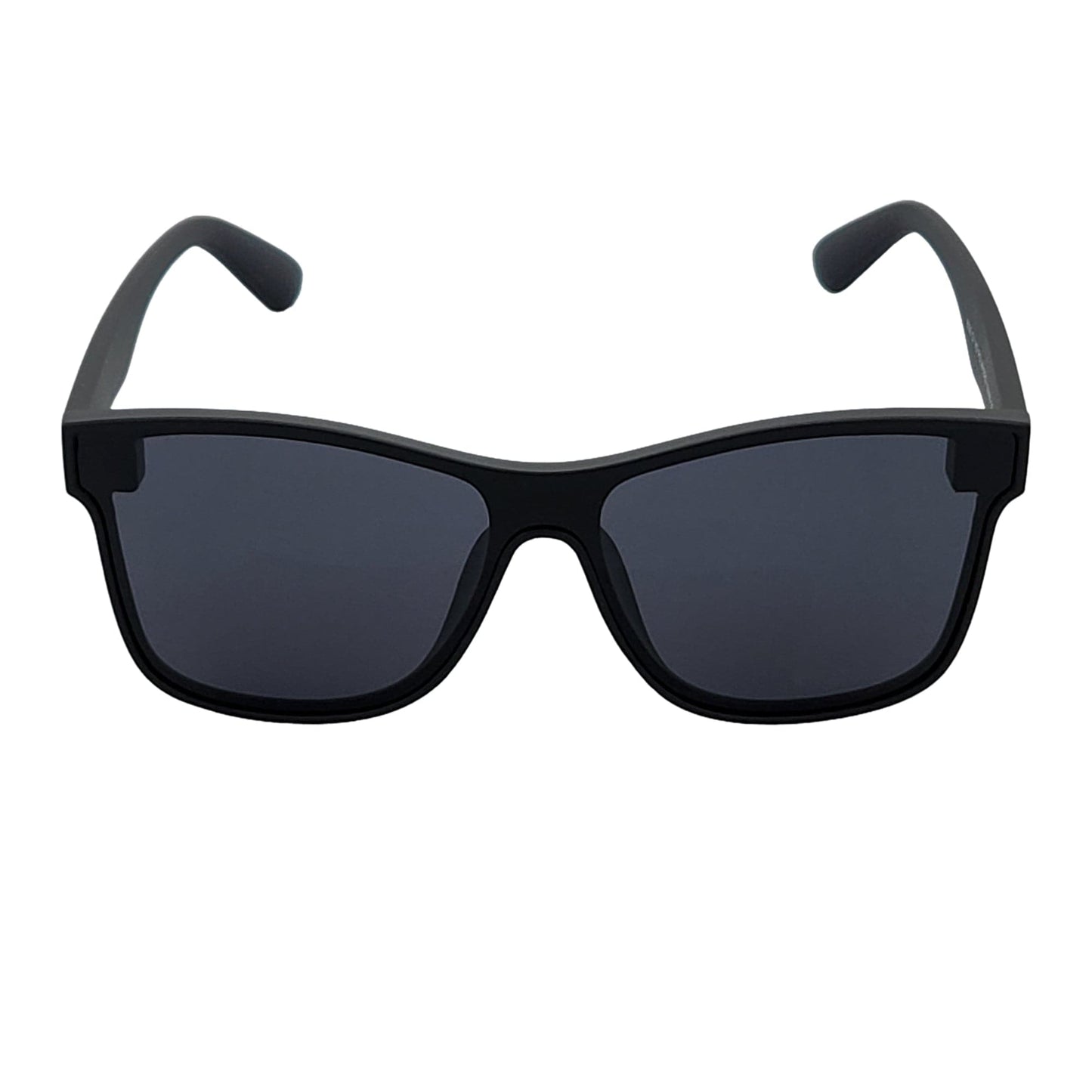 PRIME TIME - Polarized Flat Modern Lens Sunglasses Matte Black Dark Smoke