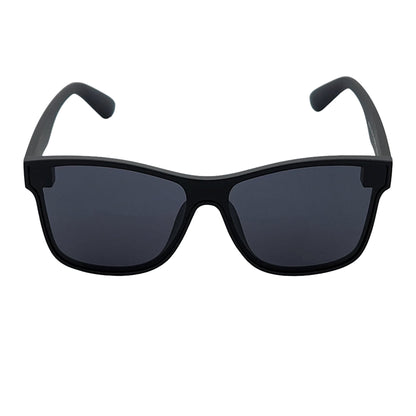 PRIME TIME - Polarized Flat Modern Lens Sunglasses Matte Black Dark Smoke