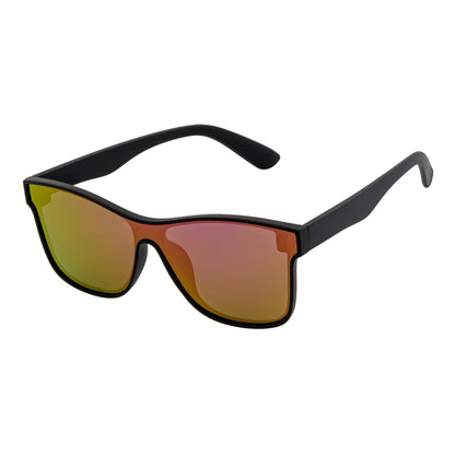 PRIME TIME - Polarized Flat Lens Sunglasses Matte Black Purple Mirror