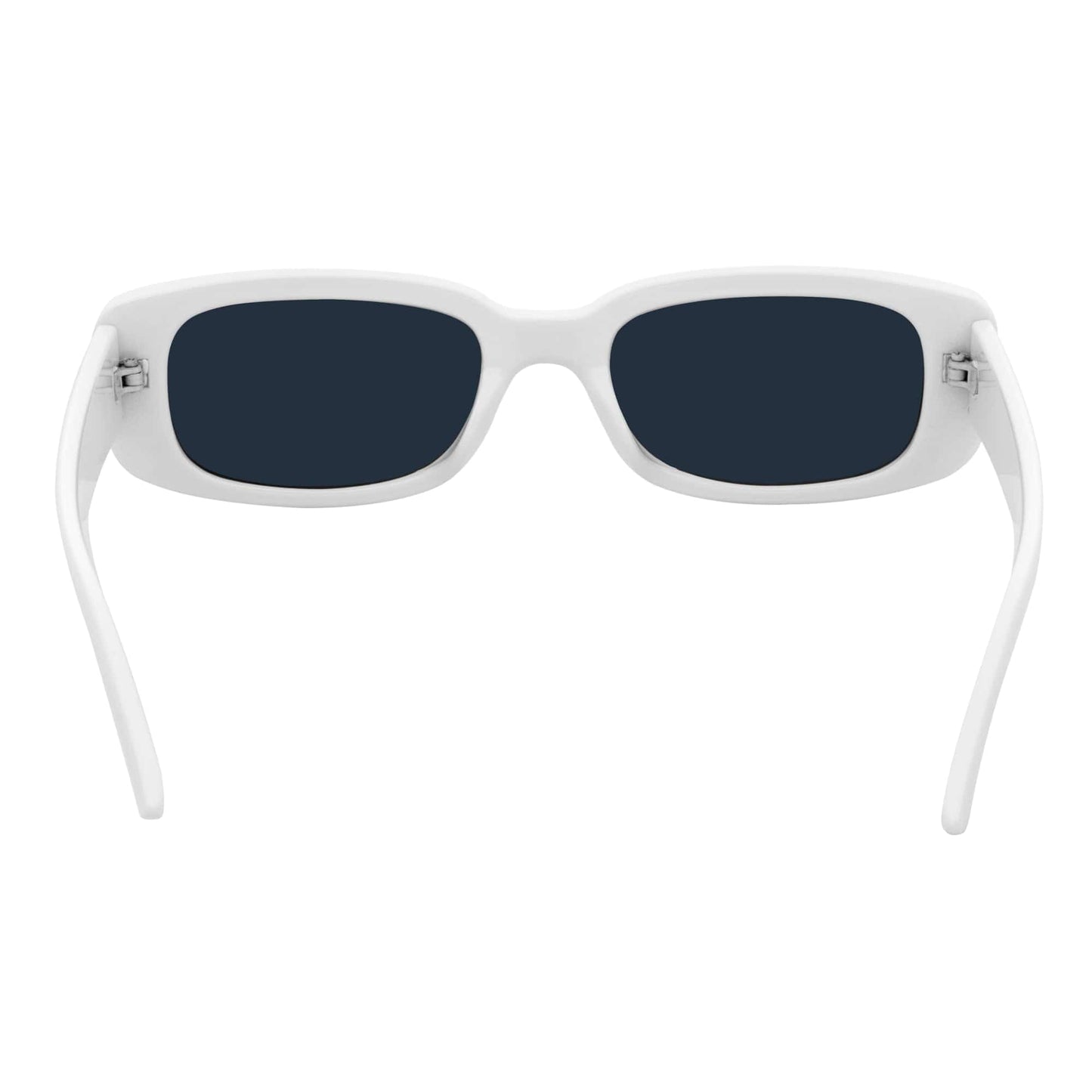 SLIM - Retro 90s Slim Small Rectangle Sunglasses White Smoke Tint
