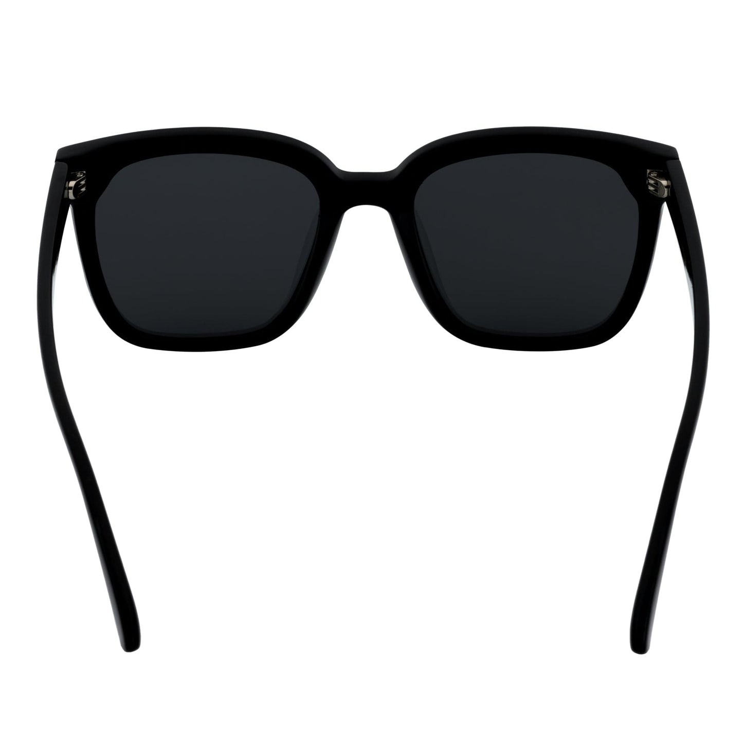 SOFIA - Womens Polarized Oversize Square Cat-Eye Sunglasses Black Smoke