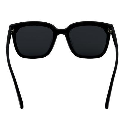 SOFIA - Womens Polarized Oversize Square Cat-Eye Sunglasses Black Smoke
