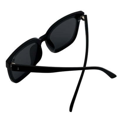 SOFIA - Womens Polarized Oversize Square Cat-Eye Sunglasses Black Smoke