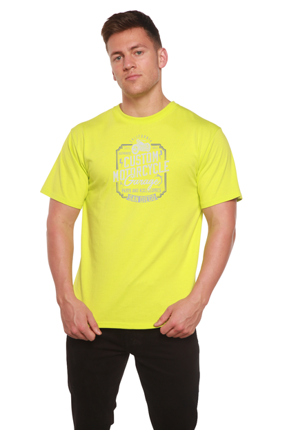 Mototrcycle Garage Men's Bamboo Viscose/Organic Cotton Short Sleeve Graphic T-Shirt