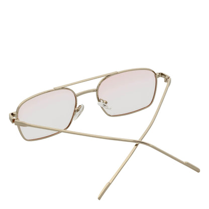 NEUMANN - Retro Small Metal Rectangle Sunglasses Silver Pink-Clear Fade