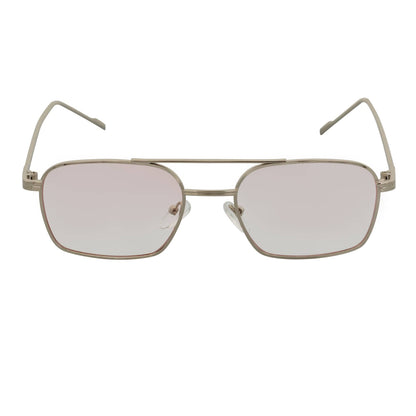 NEUMANN - Retro Small Metal Rectangle Sunglasses Silver Pink-Clear Fade
