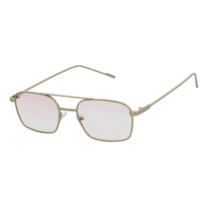 NEUMANN - Retro Small Metal Rectangle Sunglasses Silver Pink-Clear Fade