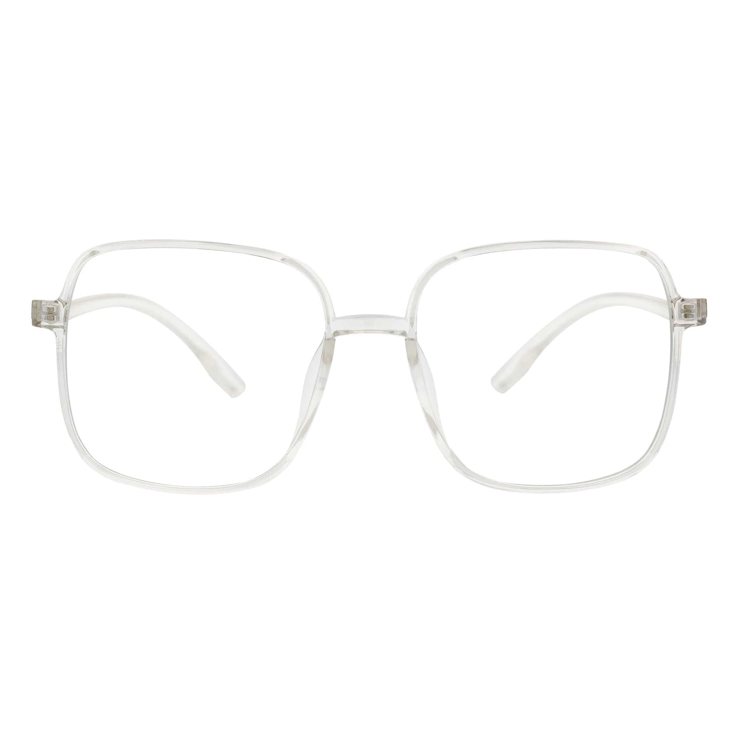 OTAKU - Large Square Glasses Blue Light Glasses Crystal Frame Clear Lens