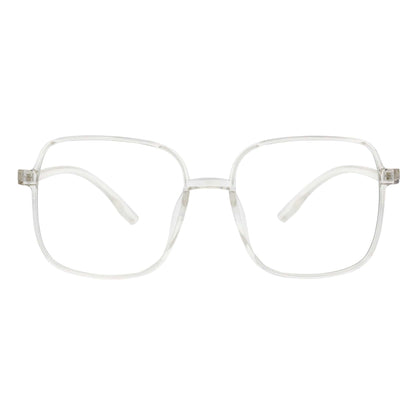 OTAKU - Large Square Glasses Blue Light Glasses Crystal Frame Clear Lens