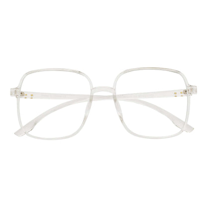OTAKU - Large Square Glasses Blue Light Glasses Crystal Frame Clear Lens