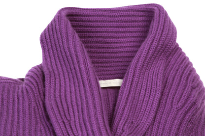 Manrico Purple Cashmere Knit Button Down Cardigan