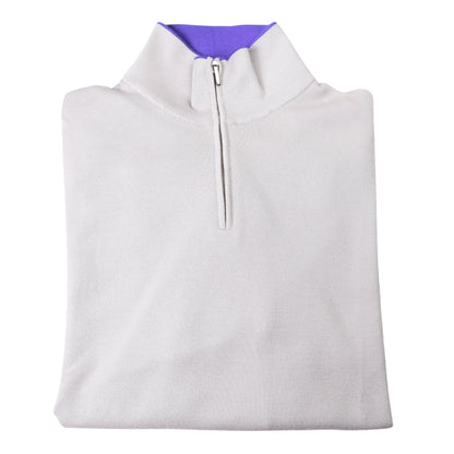 Manrico Cashmere Quarter-Zip Mock Neck Sweater