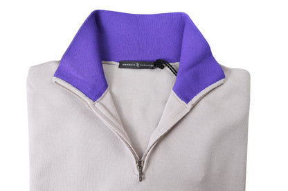 Manrico Cashmere Quarter-Zip Mock Neck Sweater