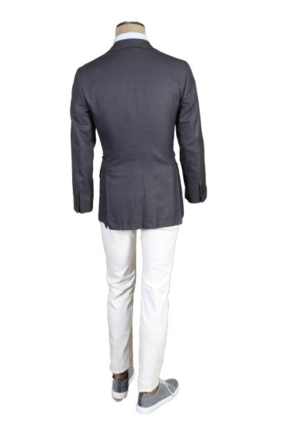 Kiton Micro Houndstooth Wool Sport Jacket