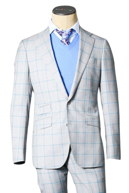 Carlo Barbera Checked Wool Suit (Super 170's Wool)